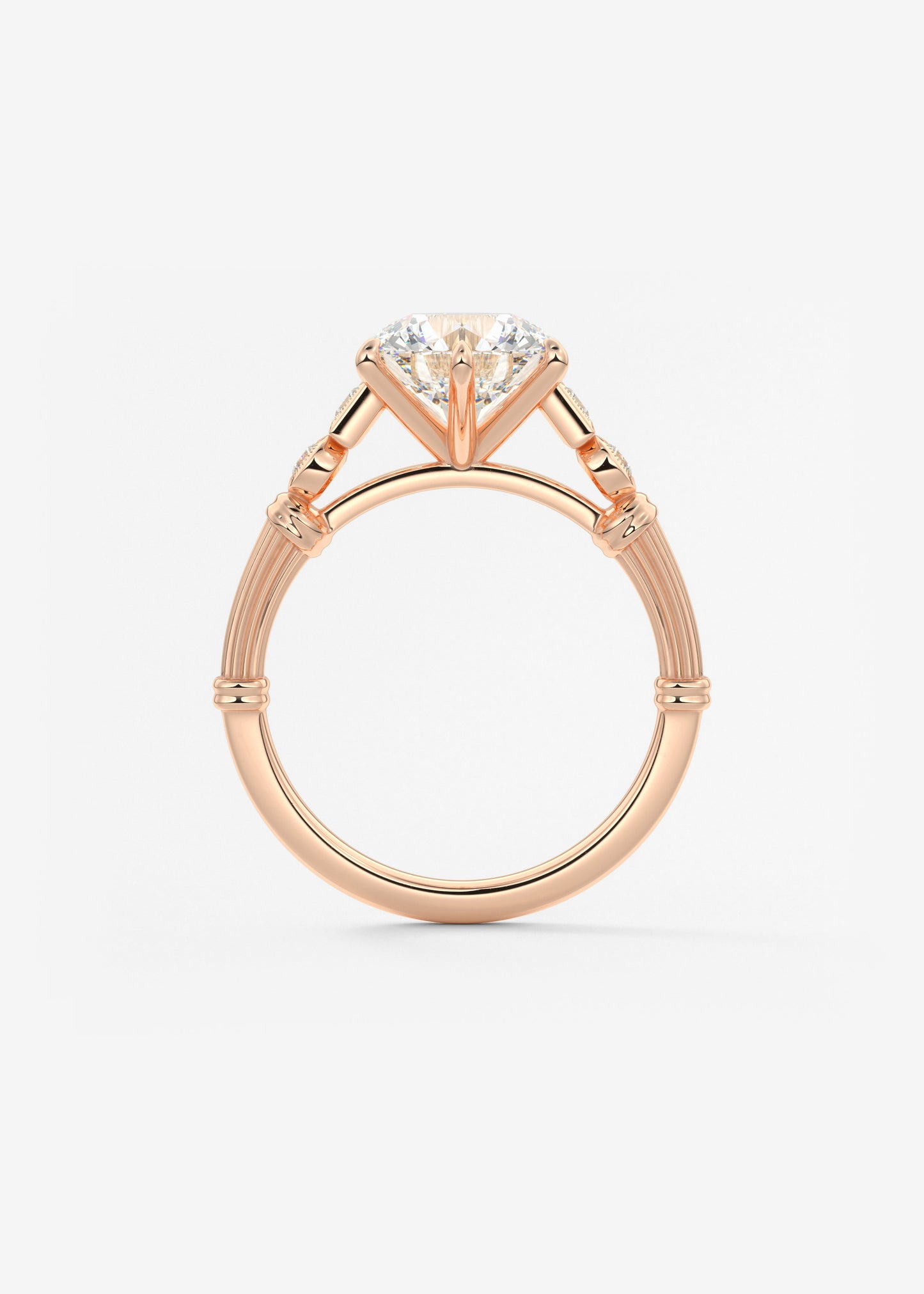 Oval Solitaire With Raised Basket Gallery Lab Grown Diamond Engagement Ring