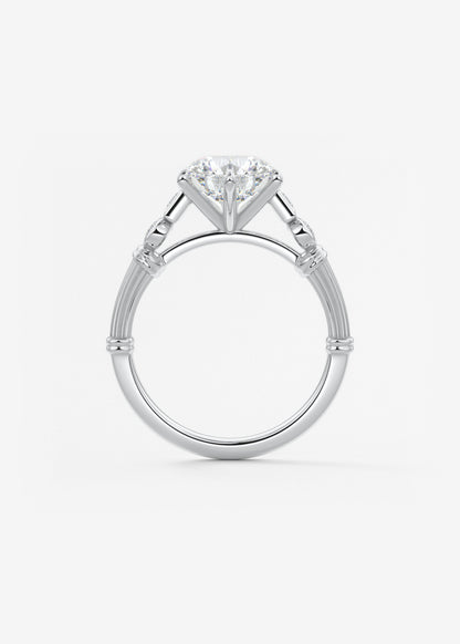 Oval Solitaire With Raised Basket Gallery Lab Grown Diamond Engagement Ring