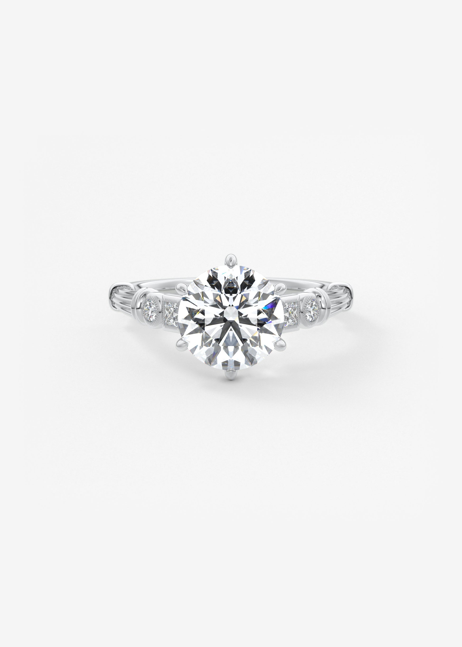 Oval Solitaire With Raised Basket Gallery Lab Grown Diamond Engagement Ring