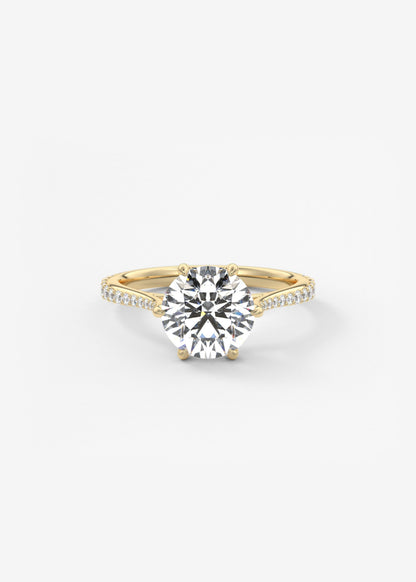Oval Solitaire With Raised Basket Gallery Lab Grown Diamond Engagement Ring