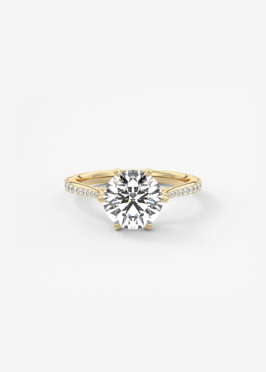 Oval Solitaire With Raised Basket Gallery Lab Grown Diamond Engagement Ring