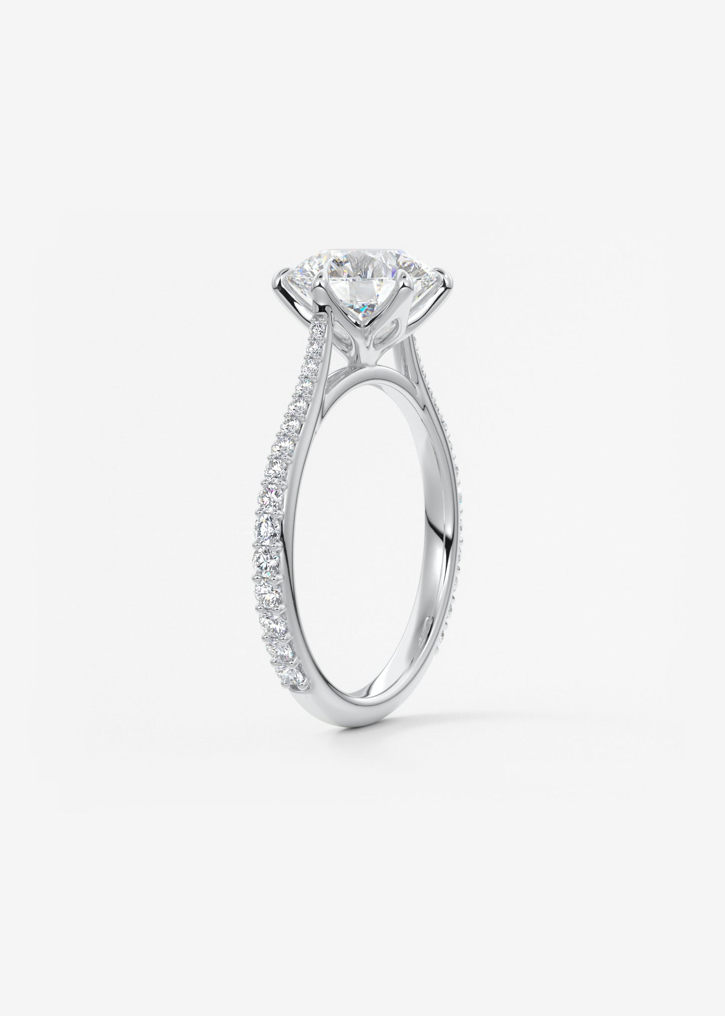 Oval Solitaire With Raised Basket Gallery Lab Grown Diamond Engagement Ring