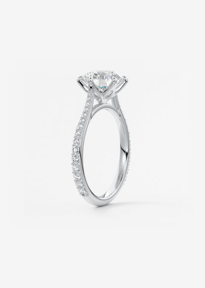 Oval Solitaire With Raised Basket Gallery Lab Grown Diamond Engagement Ring