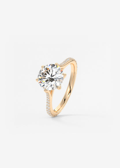 Oval Solitaire With Raised Basket Gallery Lab Grown Diamond Engagement Ring