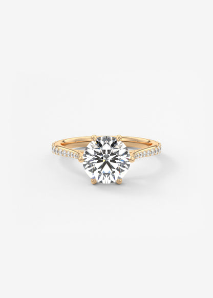 Oval Solitaire With Raised Basket Gallery Lab Grown Diamond Engagement Ring