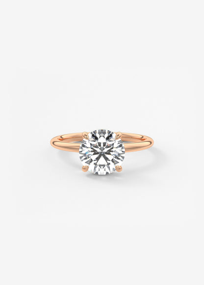 Oval Solitaire With Raised Basket Gallery Lab Grown Diamond Engagement Ring