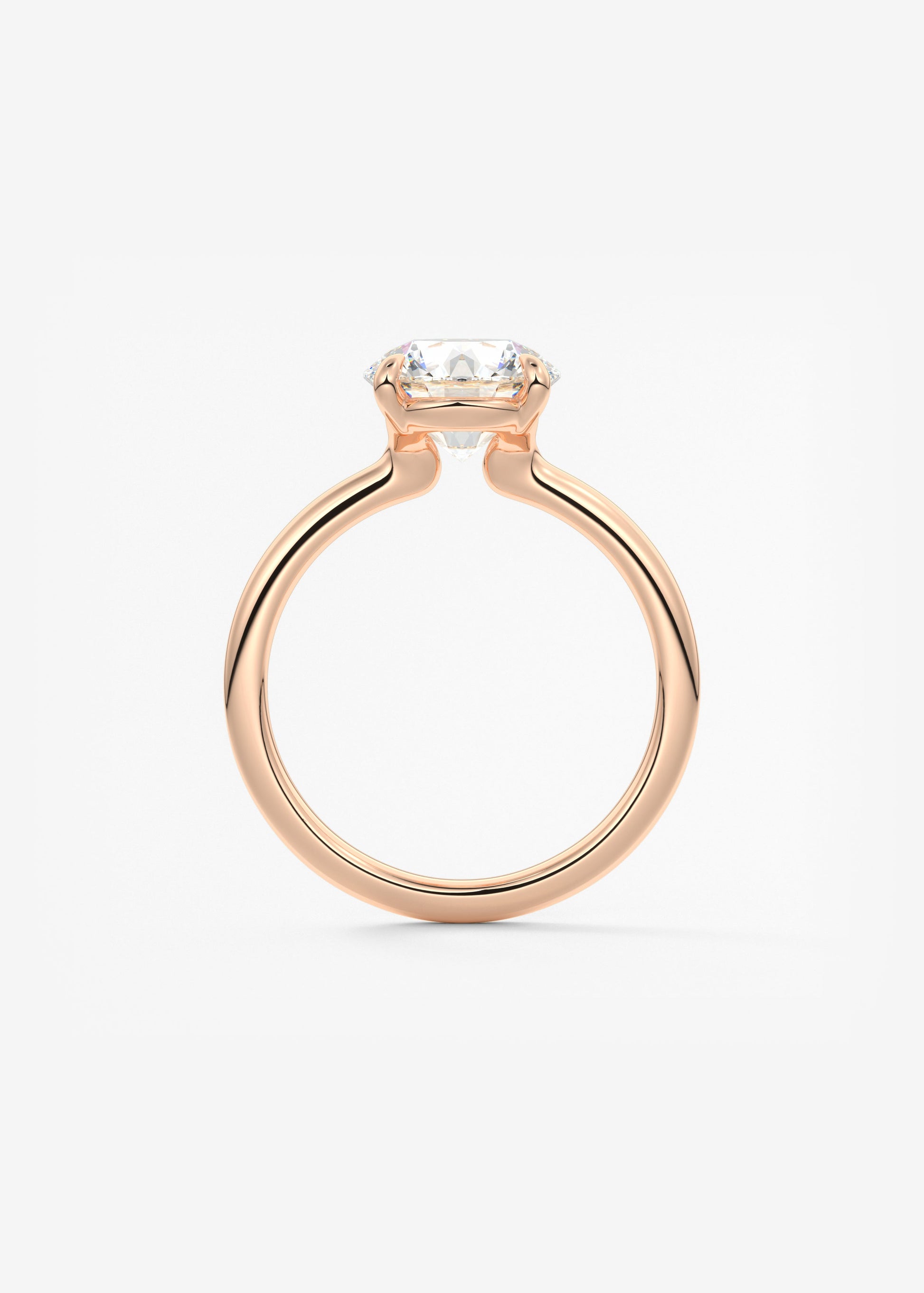 Oval Solitaire With Raised Basket Gallery Lab Grown Diamond Engagement Ring