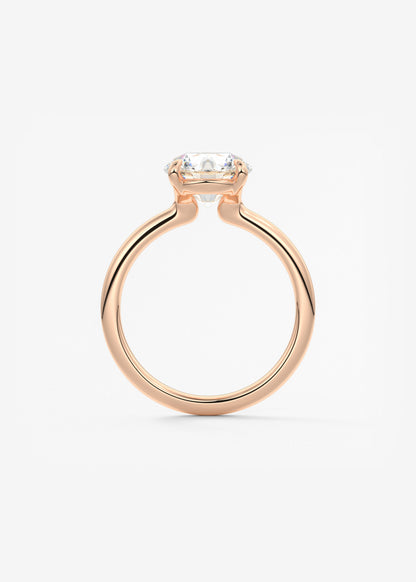 Oval Solitaire With Raised Basket Gallery Lab Grown Diamond Engagement Ring