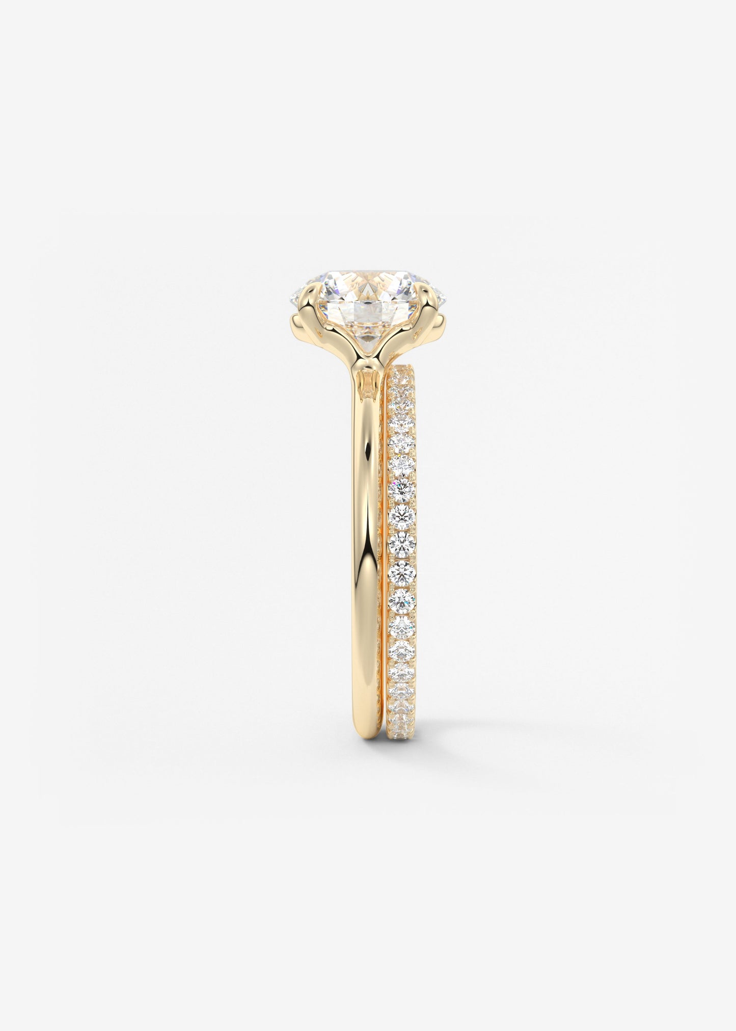 Oval Solitaire With Raised Basket Gallery Lab Grown Diamond Engagement Ring