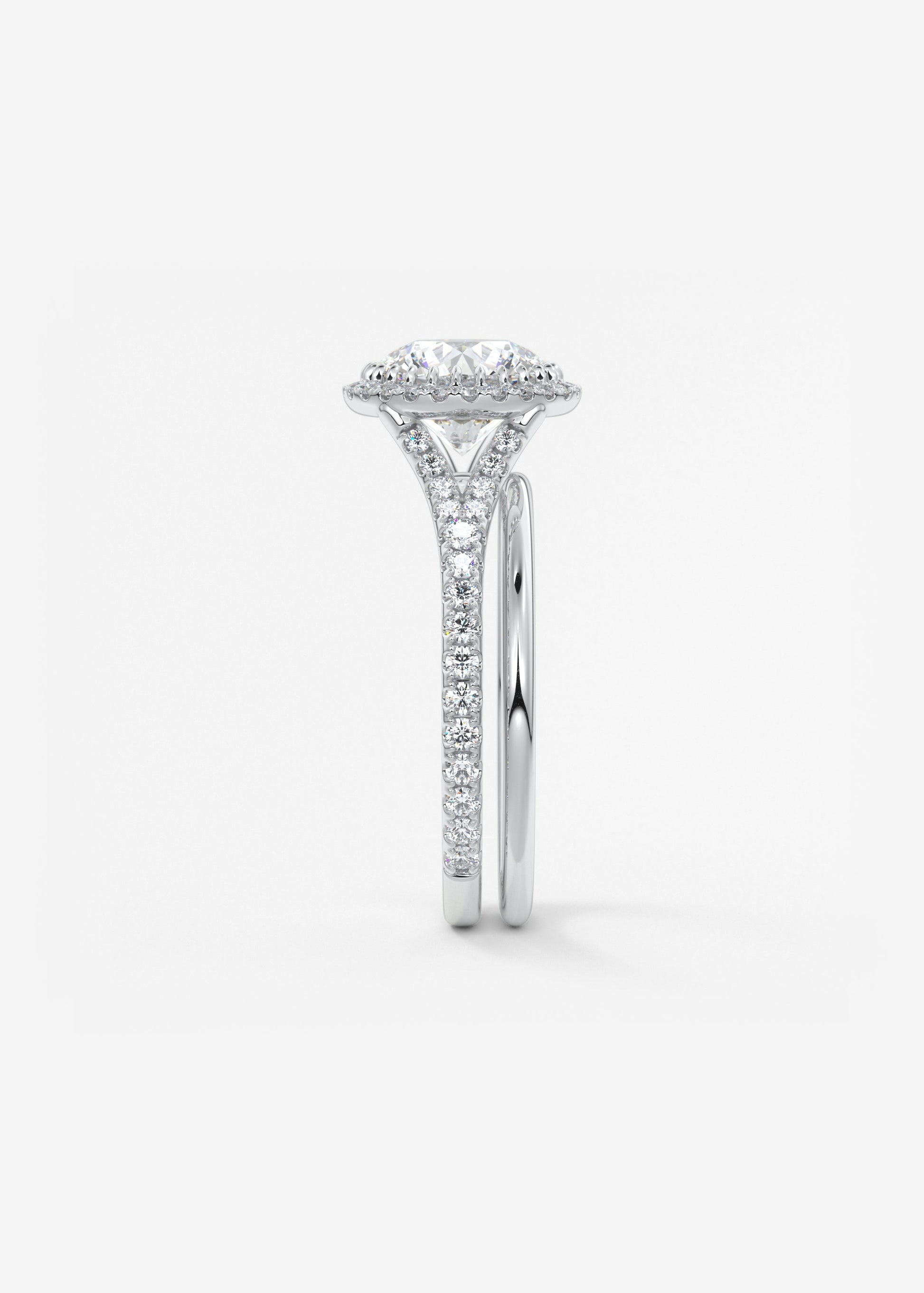 Oval Solitaire With Raised Basket Gallery Lab Grown Diamond Engagement Ring