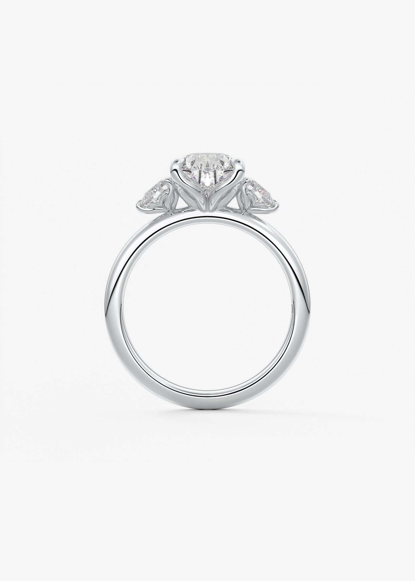 Oval Solitaire With Raised Basket Gallery Lab Grown Diamond Engagement Ring