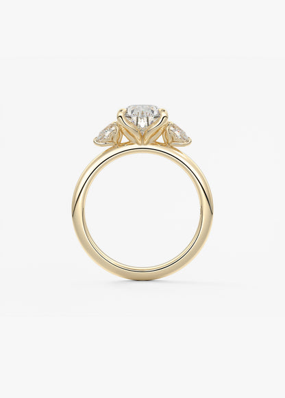 Oval Solitaire With Raised Basket Gallery Lab Grown Diamond Engagement Ring