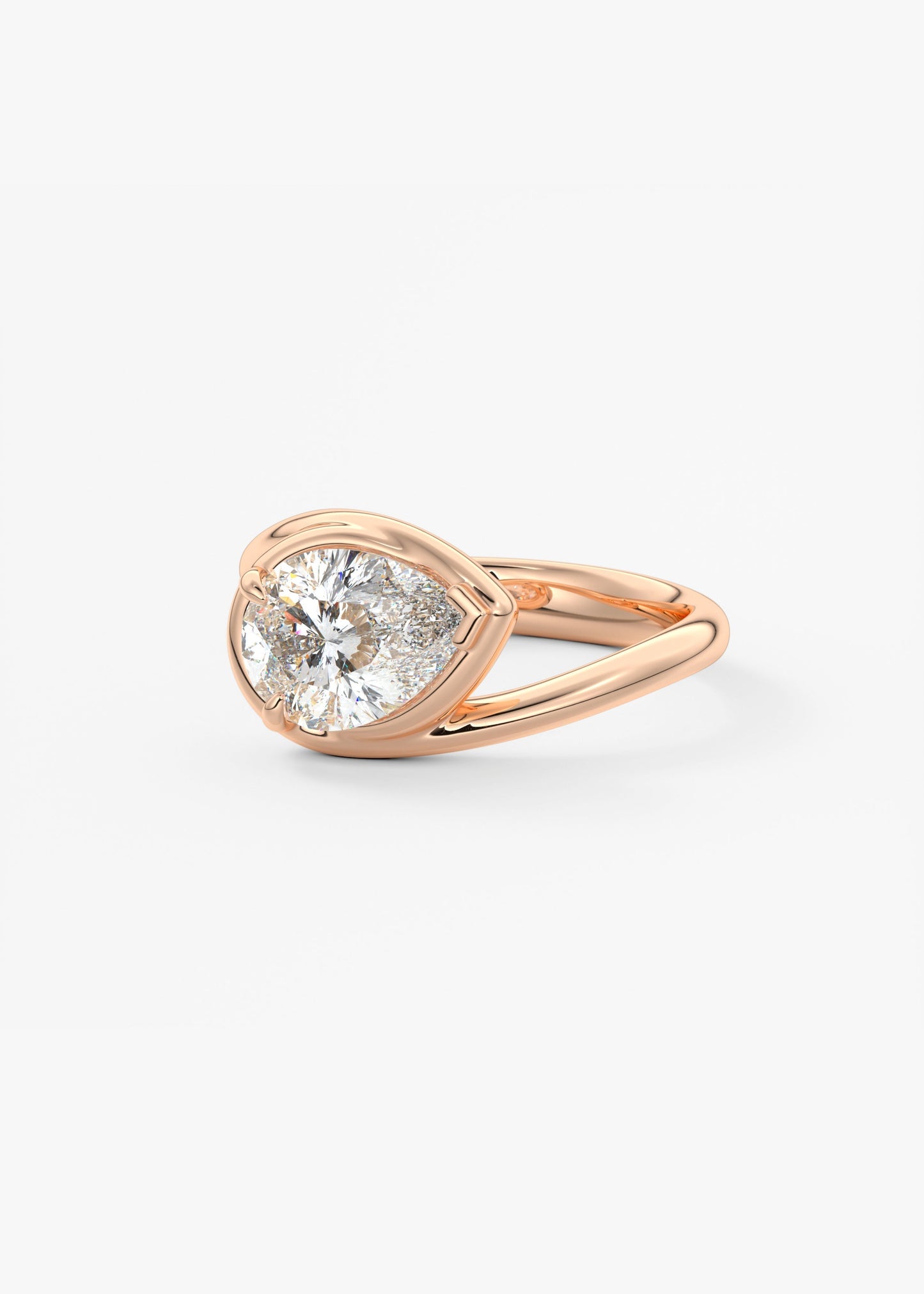 Oval Solitaire With Raised Basket Gallery Lab Grown Diamond Engagement Ring