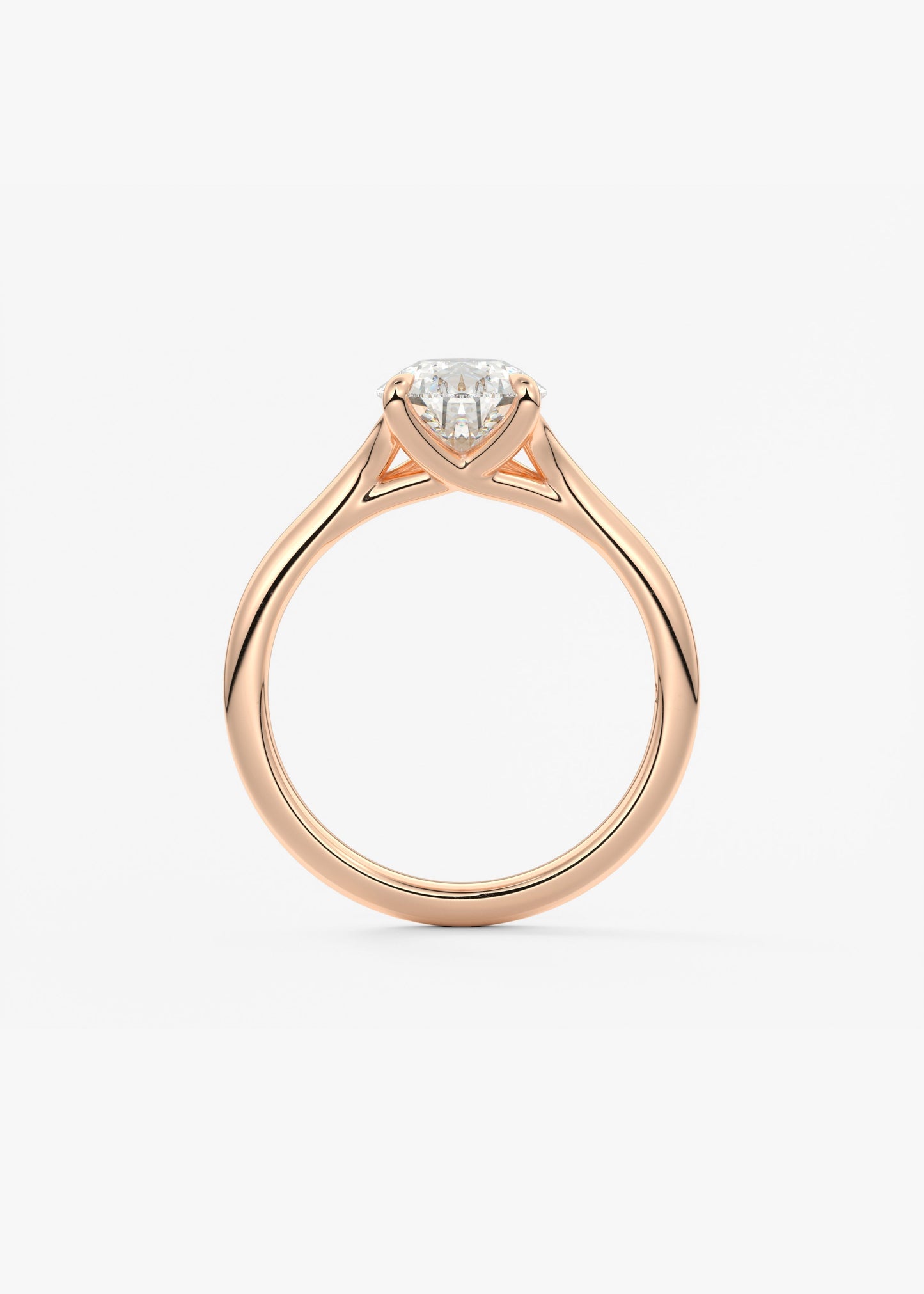 Oval Solitaire With Raised Basket Gallery Lab Grown Diamond Engagement Ring