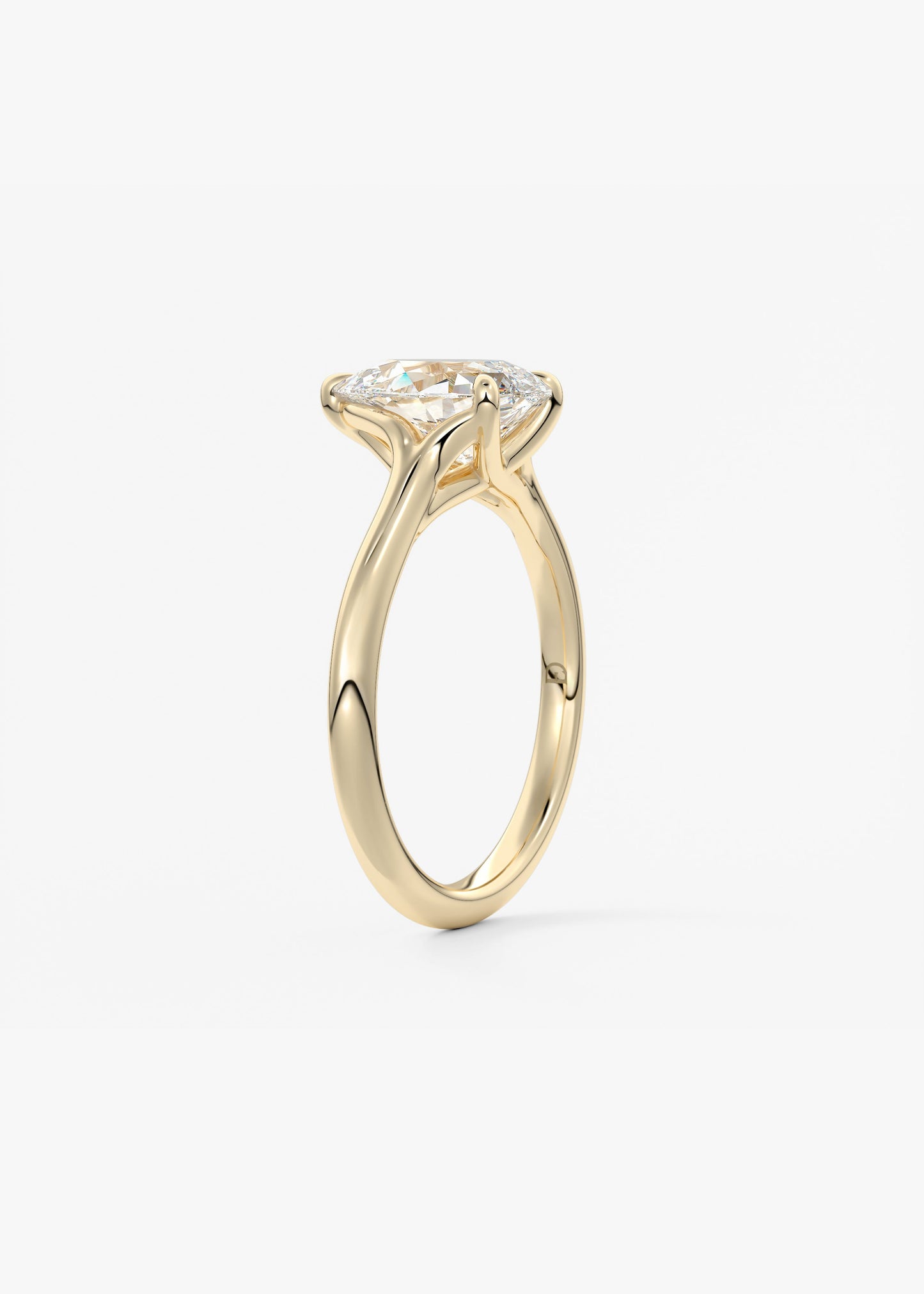 Oval Solitaire With Raised Basket Gallery Lab Grown Diamond Engagement Ring