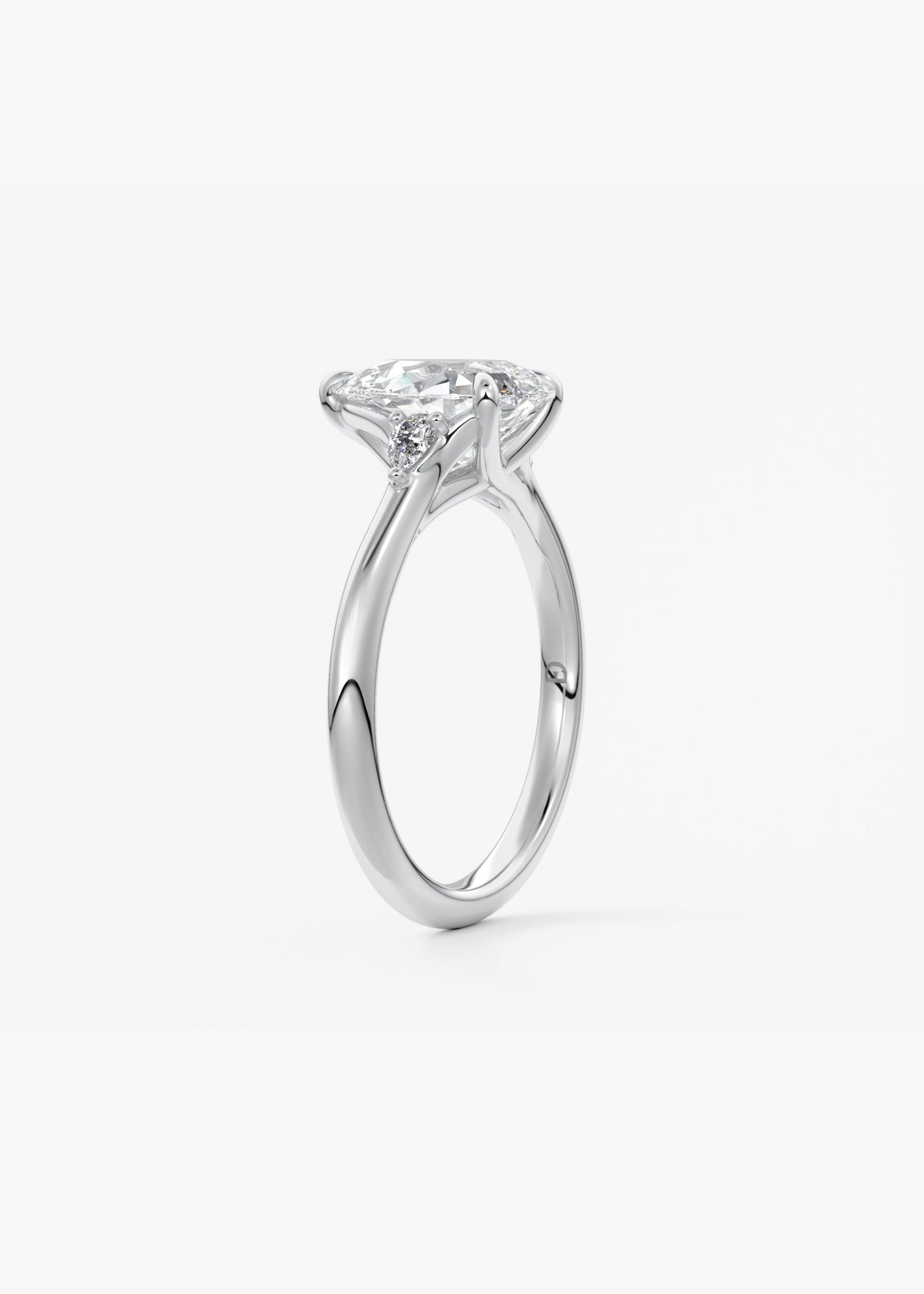 Oval Solitaire With Raised Basket Gallery Lab Grown Diamond Engagement Ring