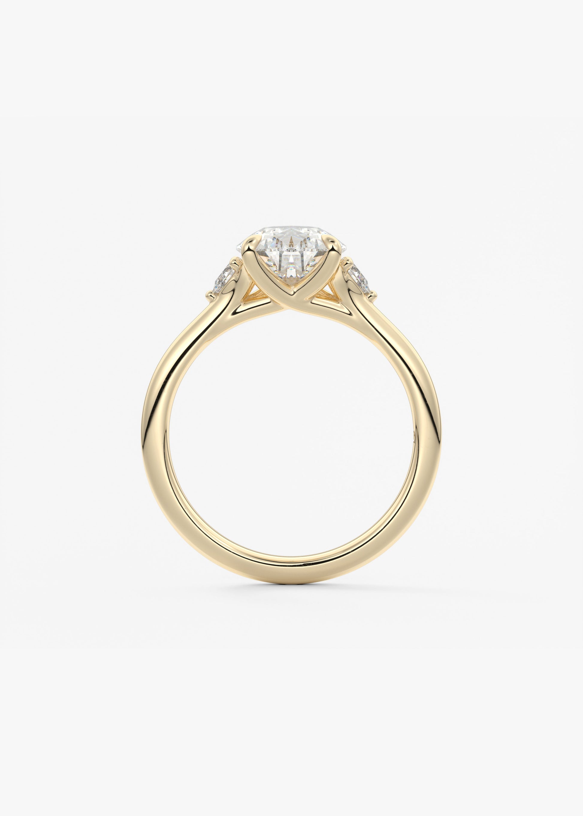 Oval Solitaire With Raised Basket Gallery Lab Grown Diamond Engagement Ring