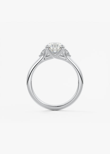 Oval Solitaire With Raised Basket Gallery Lab Grown Diamond Engagement Ring