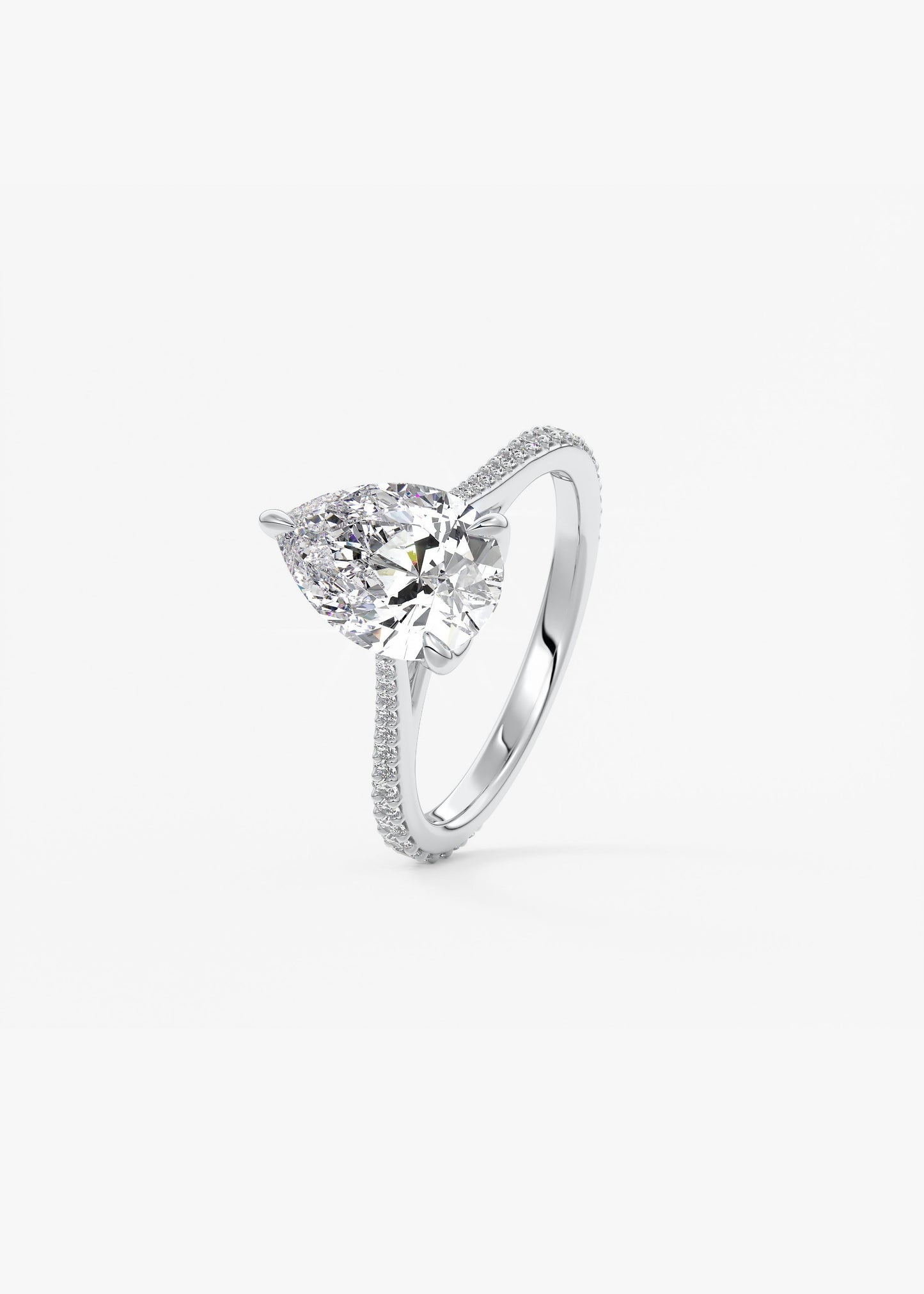 Oval Solitaire With Raised Basket Gallery Lab Grown Diamond Engagement Ring