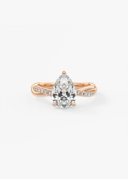 Oval Solitaire With Raised Basket Gallery Lab Grown Diamond Engagement Ring