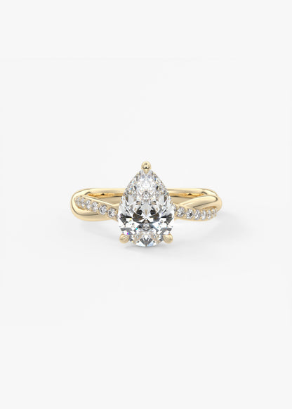 Oval Solitaire With Raised Basket Gallery Lab Grown Diamond Engagement Ring