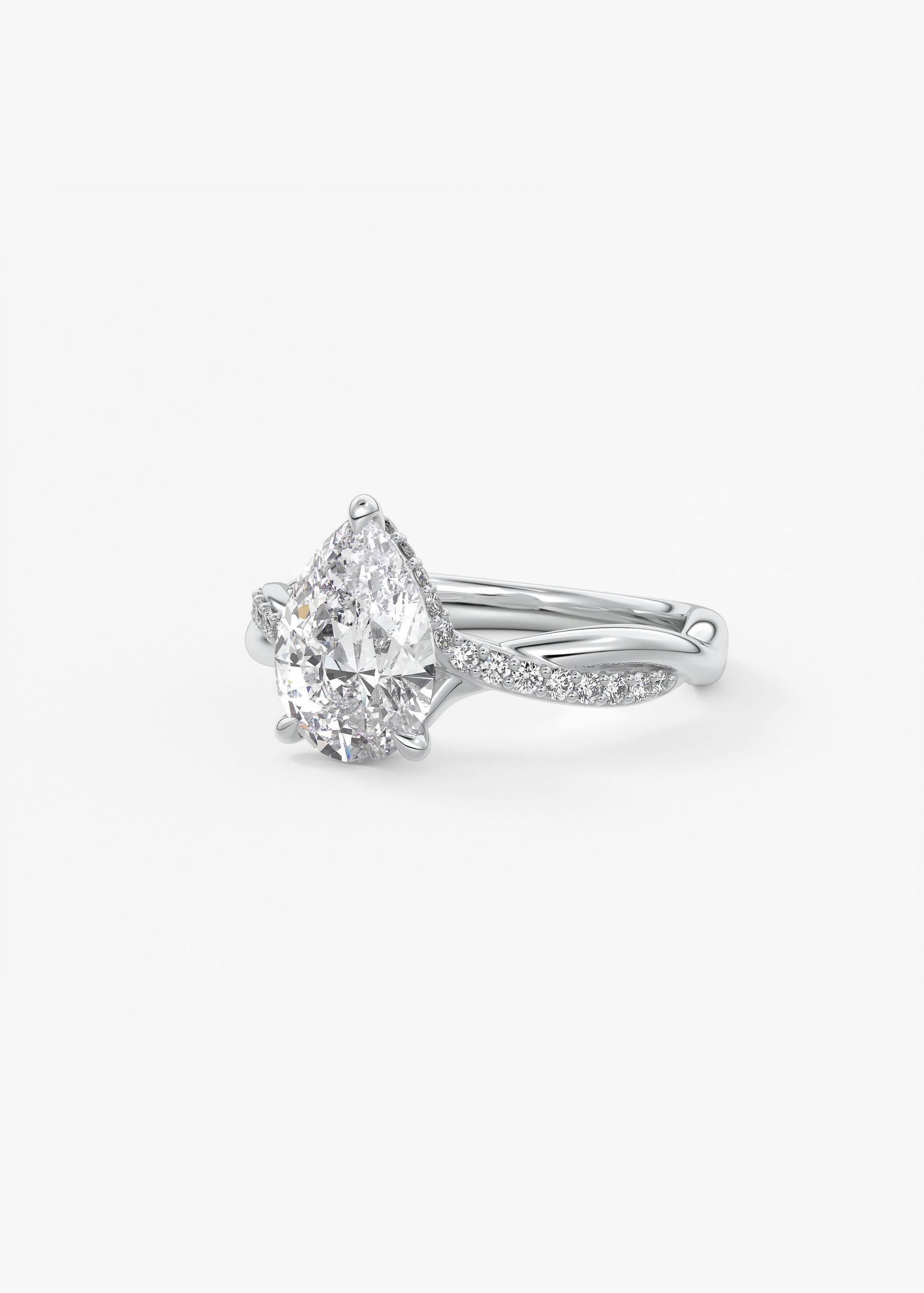 Oval Solitaire With Raised Basket Gallery Lab Grown Diamond Engagement Ring