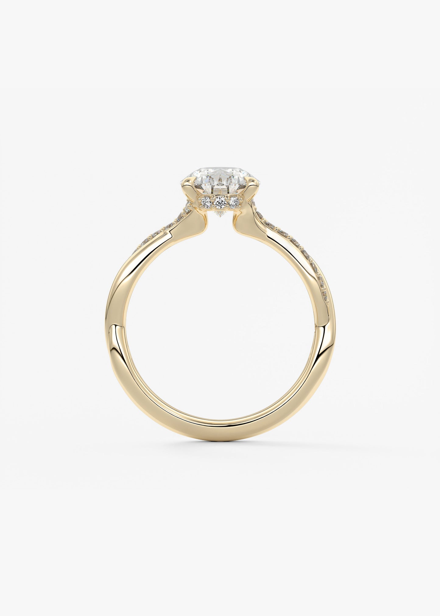 Oval Solitaire With Raised Basket Gallery Lab Grown Diamond Engagement Ring