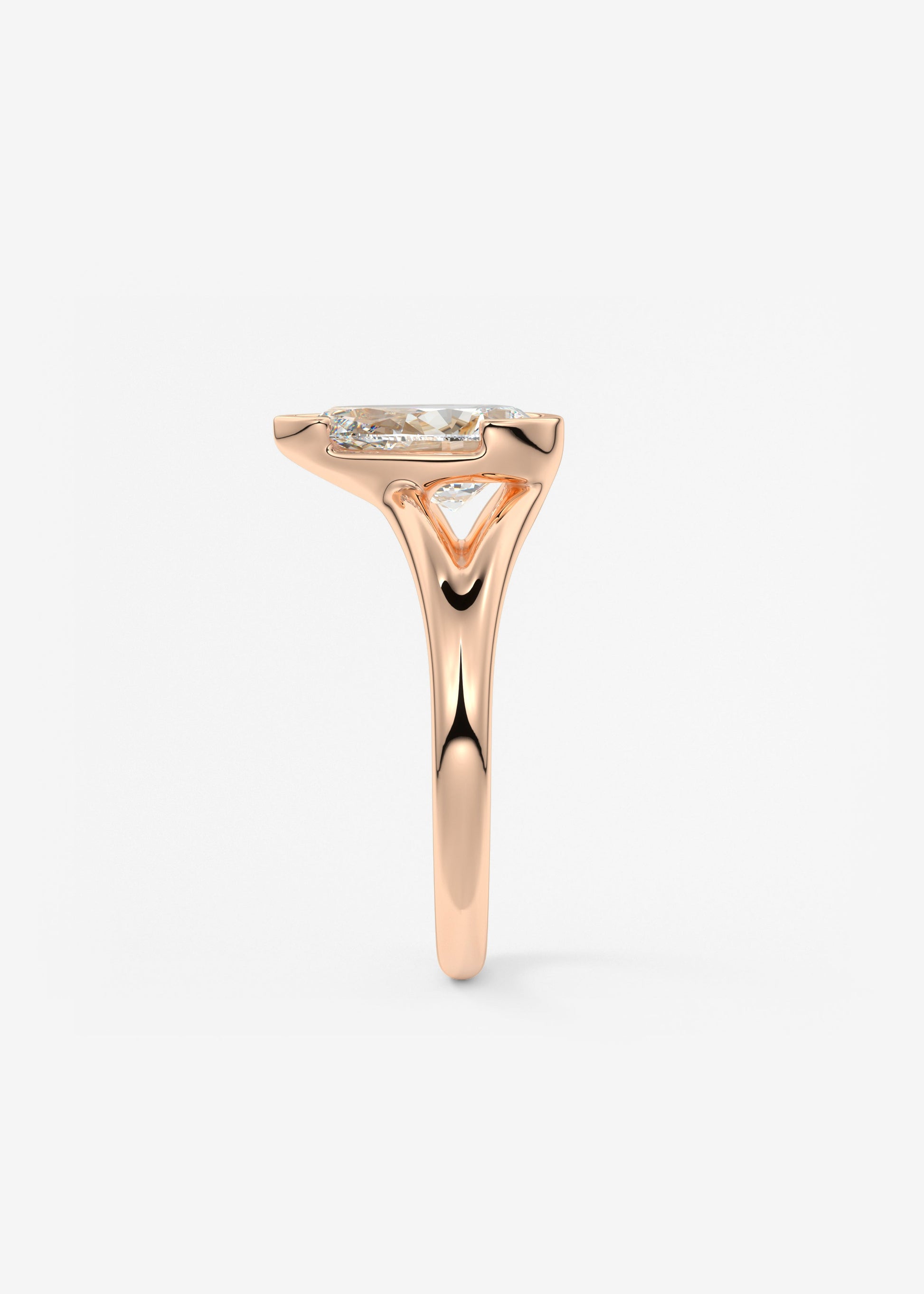 Oval Solitaire With Raised Basket Gallery Lab Grown Diamond Engagement Ring