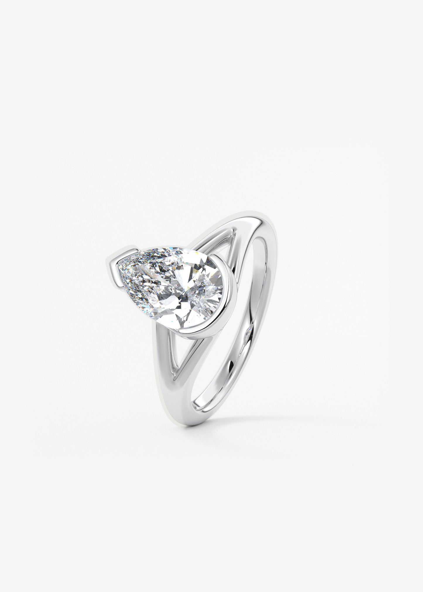 Oval Solitaire With Raised Basket Gallery Lab Grown Diamond Engagement Ring