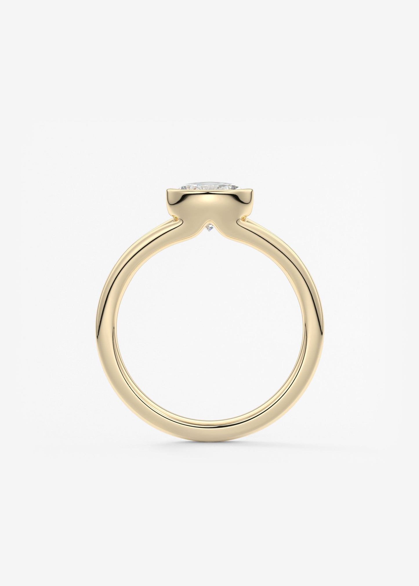 Oval Solitaire With Raised Basket Gallery Lab Grown Diamond Engagement Ring