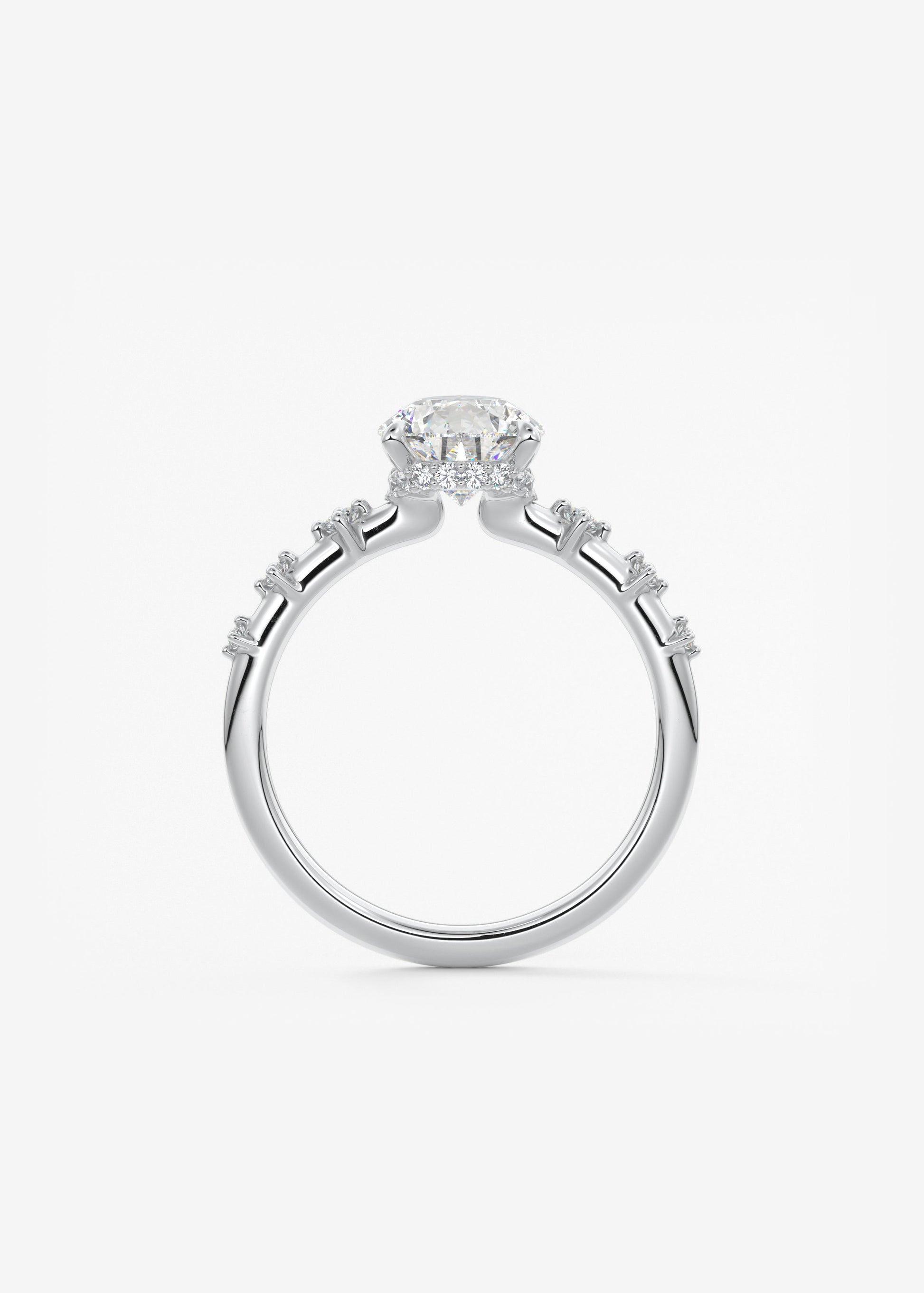 Oval Solitaire With Raised Basket Gallery Lab Grown Diamond Engagement Ring