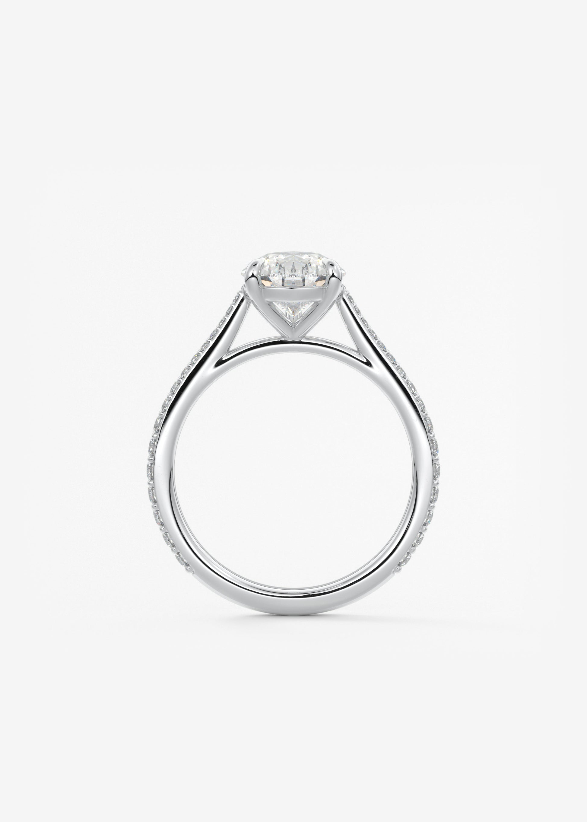 Oval Solitaire With Raised Basket Gallery Lab Grown Diamond Engagement Ring