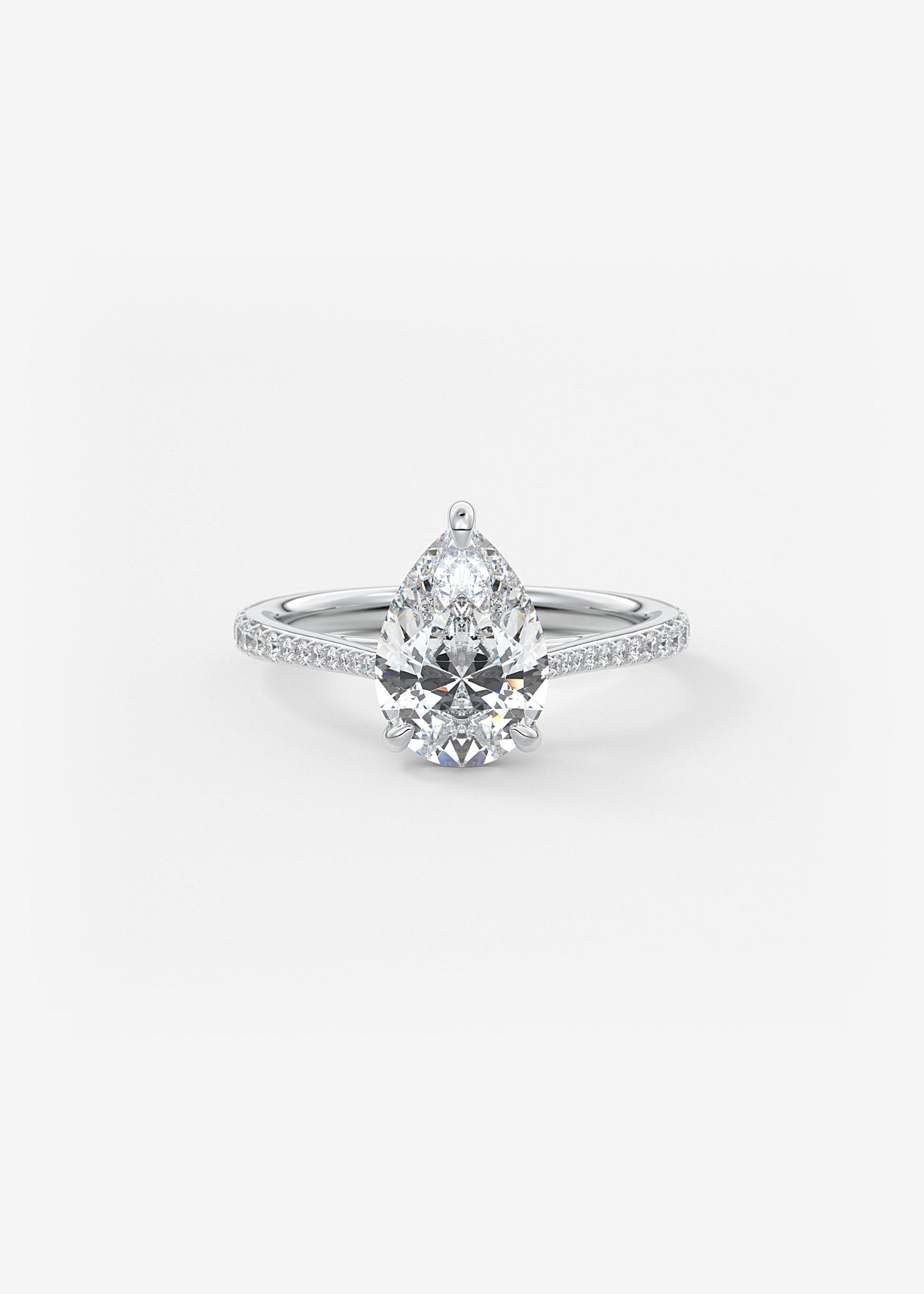 Oval Solitaire With Raised Basket Gallery Lab Grown Diamond Engagement Ring