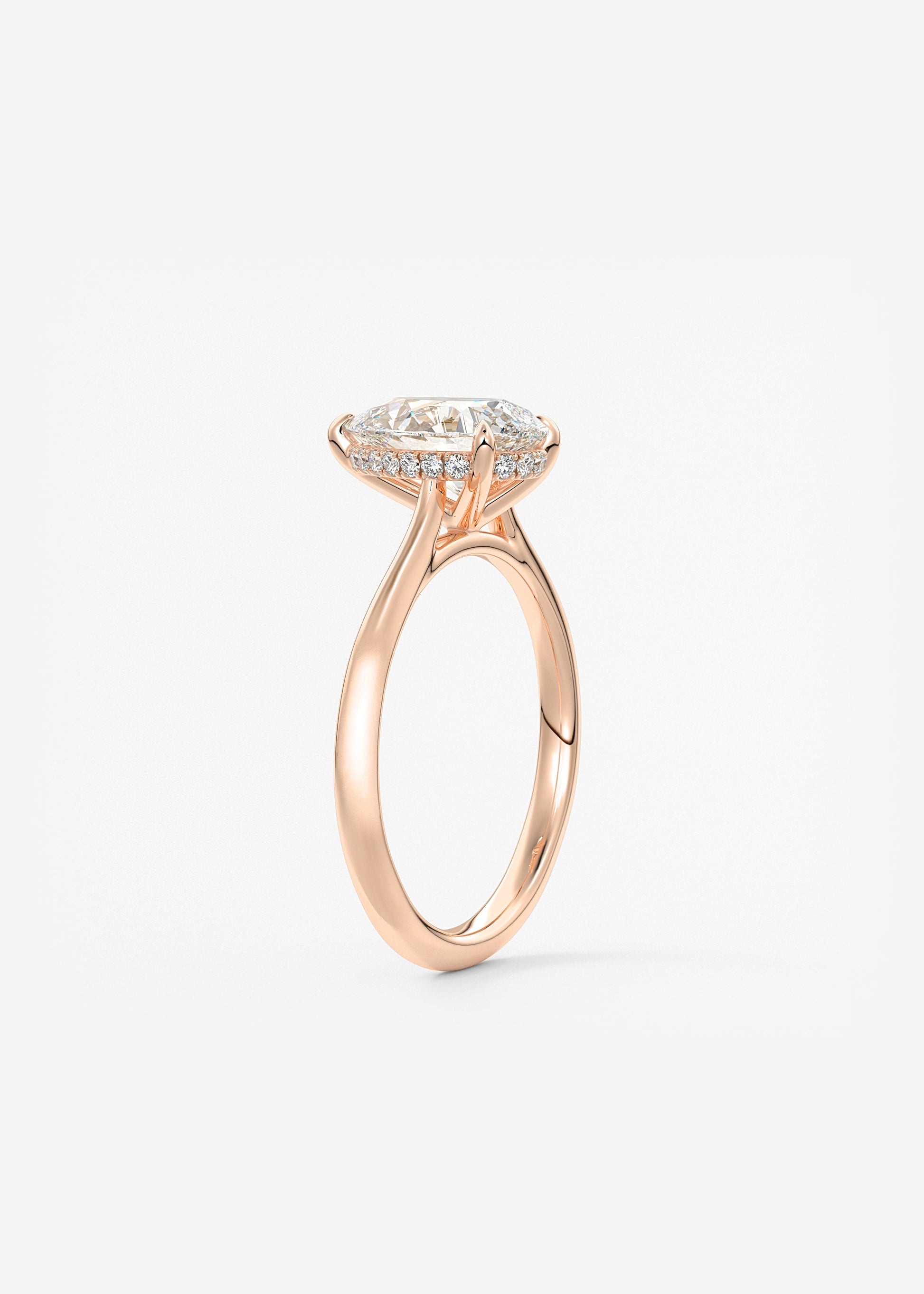 Oval Solitaire With Raised Basket Gallery Lab Grown Diamond Engagement Ring