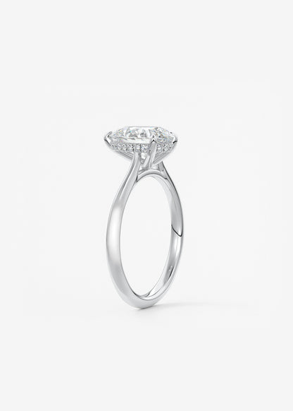 Oval Solitaire With Raised Basket Gallery Lab Grown Diamond Engagement Ring
