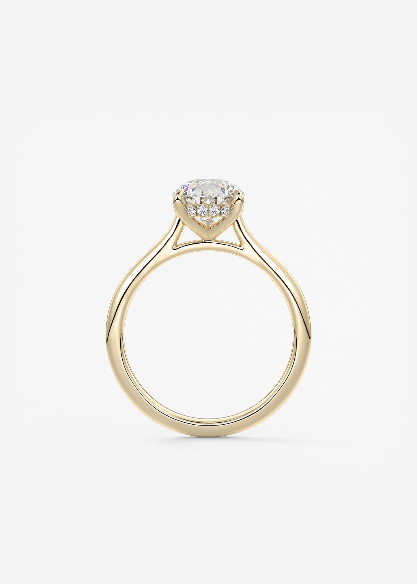 Oval Solitaire With Raised Basket Gallery Lab Grown Diamond Engagement Ring
