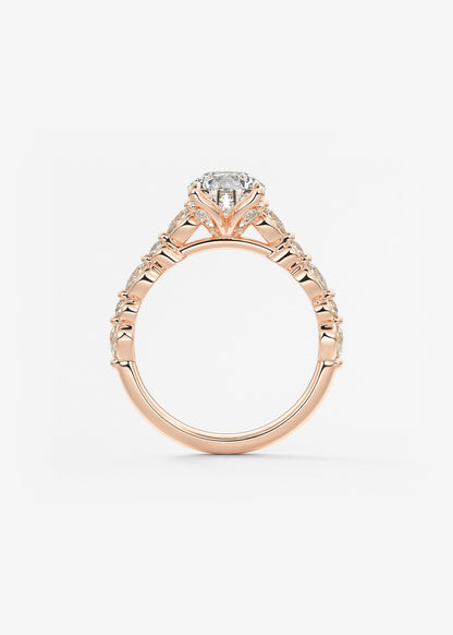 Oval Solitaire With Raised Basket Gallery Lab Grown Diamond Engagement Ring