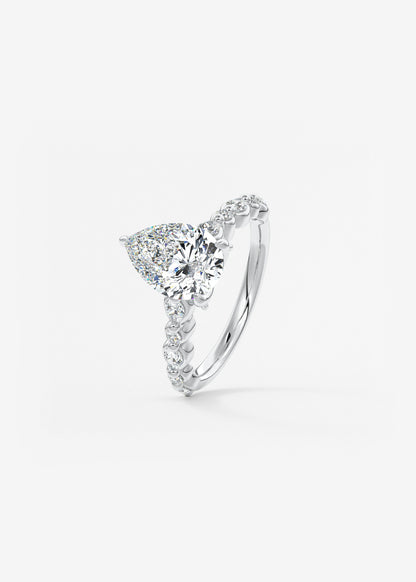 Oval Solitaire With Raised Basket Gallery Lab Grown Diamond Engagement Ring