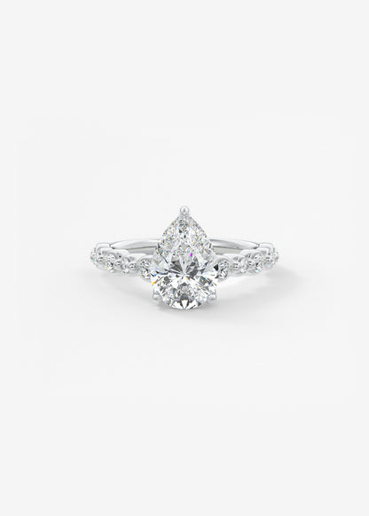 Oval Solitaire With Raised Basket Gallery Lab Grown Diamond Engagement Ring