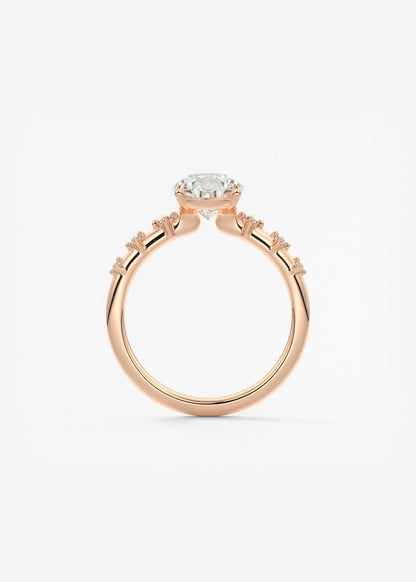 Oval Solitaire With Raised Basket Gallery Lab Grown Diamond Engagement Ring