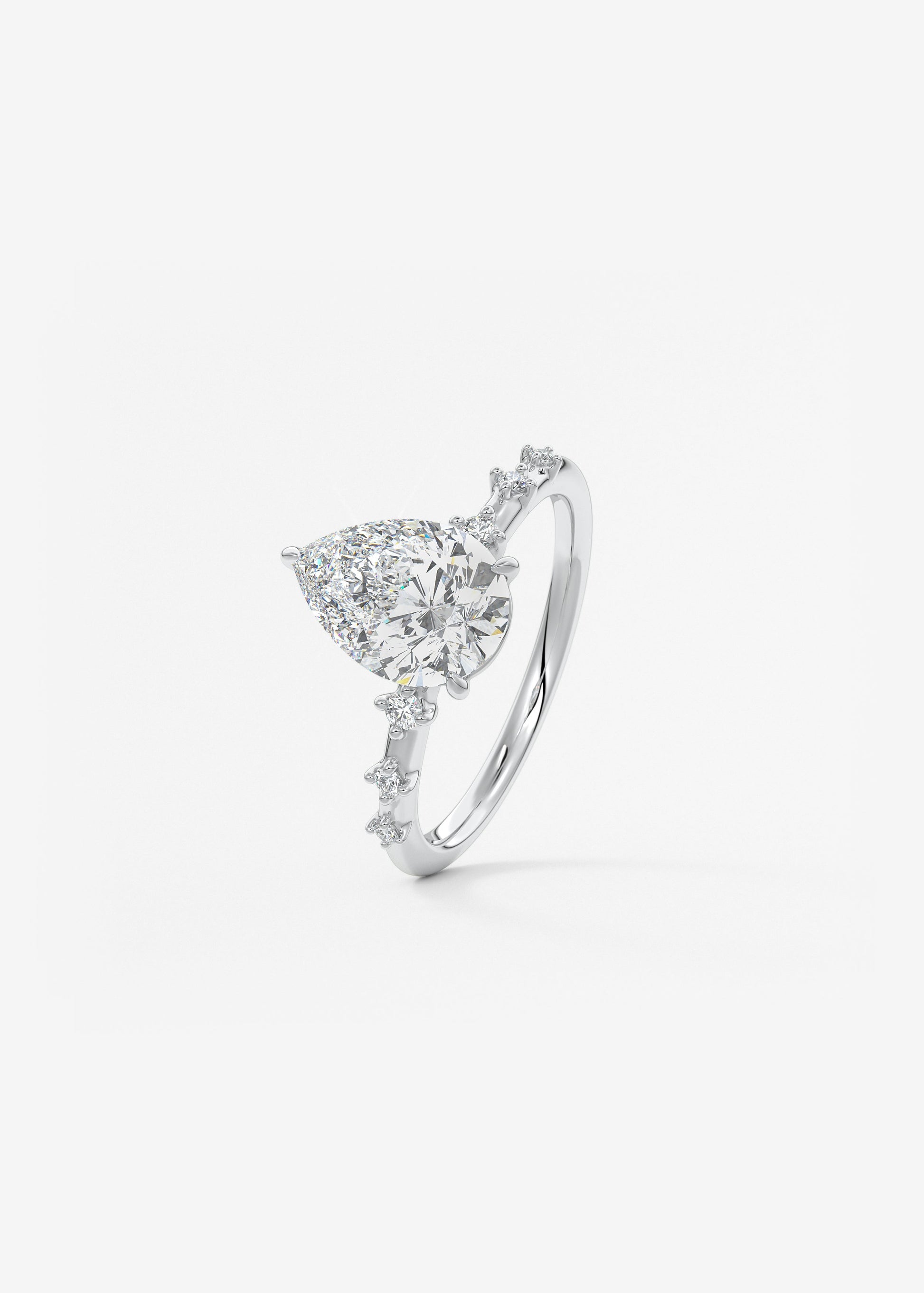 Oval Solitaire With Raised Basket Gallery Lab Grown Diamond Engagement Ring