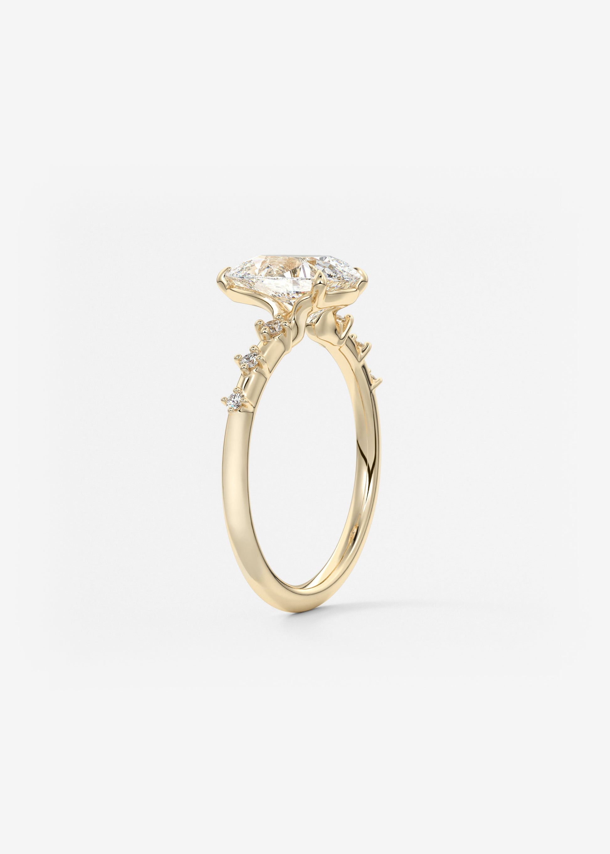 Oval Solitaire With Raised Basket Gallery Lab Grown Diamond Engagement Ring