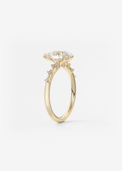 Oval Solitaire With Raised Basket Gallery Lab Grown Diamond Engagement Ring
