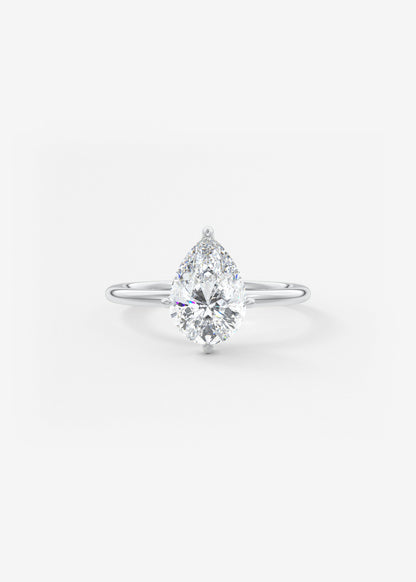 Oval Solitaire With Raised Basket Gallery Lab Grown Diamond Engagement Ring