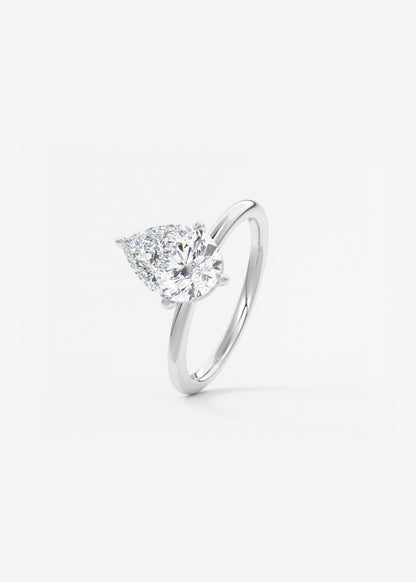 Oval Solitaire With Raised Basket Gallery Lab Grown Diamond Engagement Ring