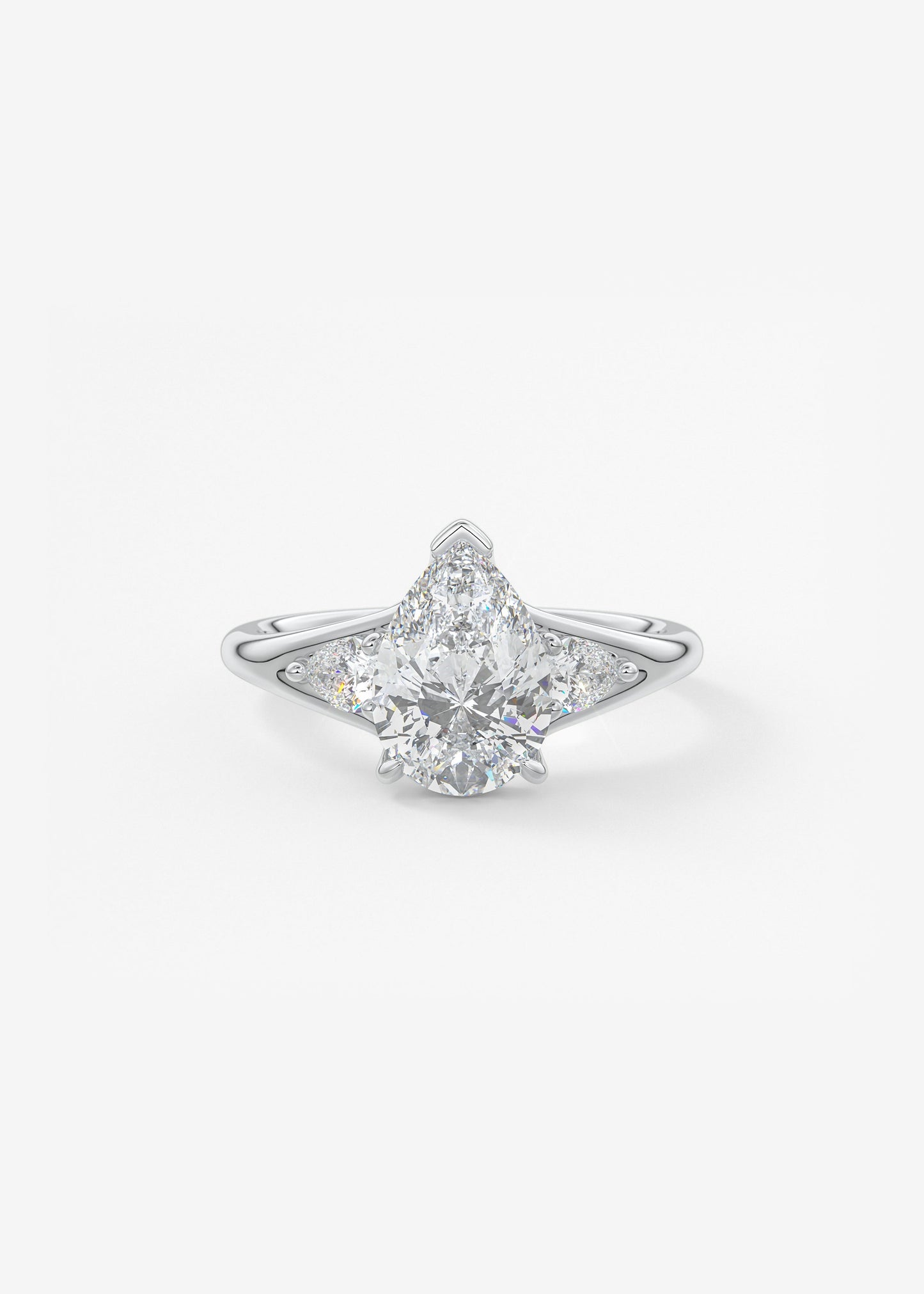 Oval Solitaire With Raised Basket Gallery Lab Grown Diamond Engagement Ring