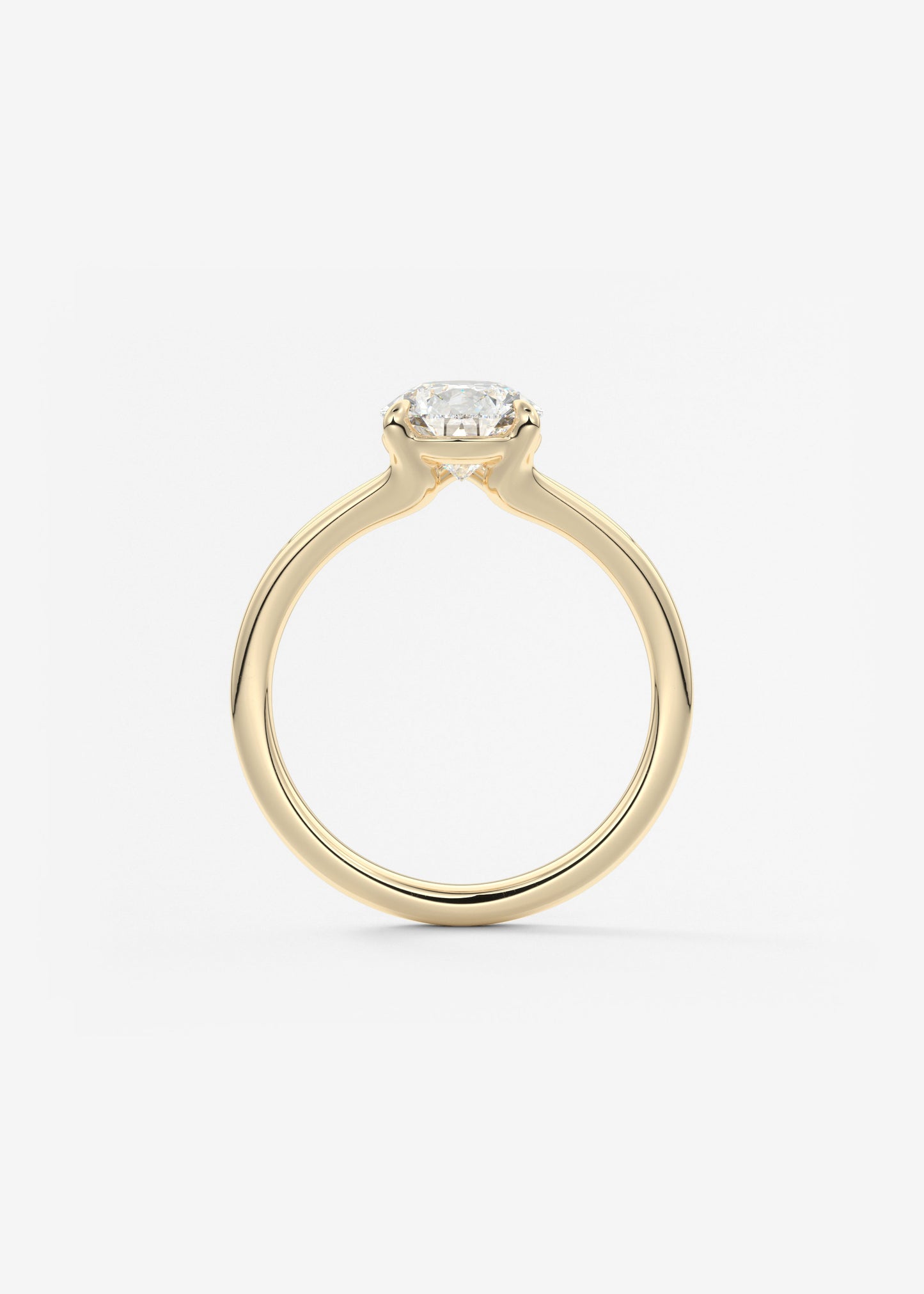 Oval Solitaire With Raised Basket Gallery Lab Grown Diamond Engagement Ring