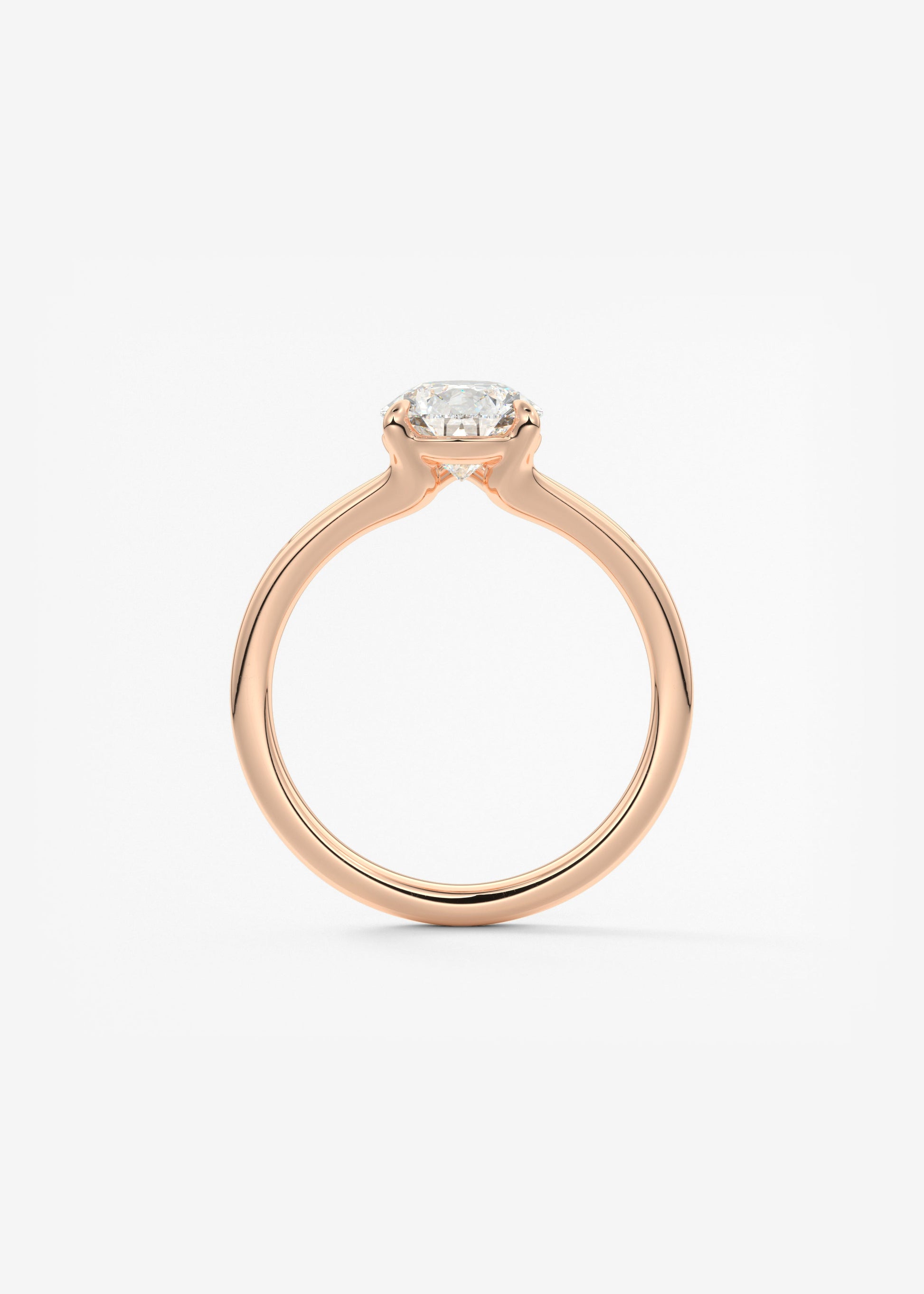 Oval Solitaire With Raised Basket Gallery Lab Grown Diamond Engagement Ring