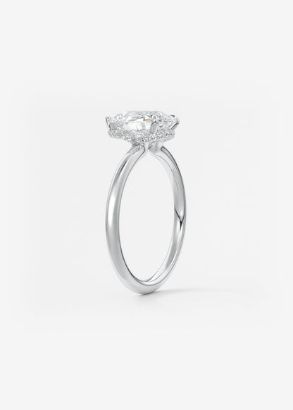 Oval Solitaire With Raised Basket Gallery Lab Grown Diamond Engagement Ring
