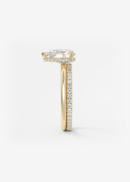 Oval Solitaire With Raised Basket Gallery Lab Grown Diamond Engagement Ring
